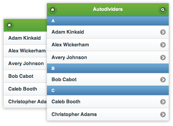 Listview autodividers